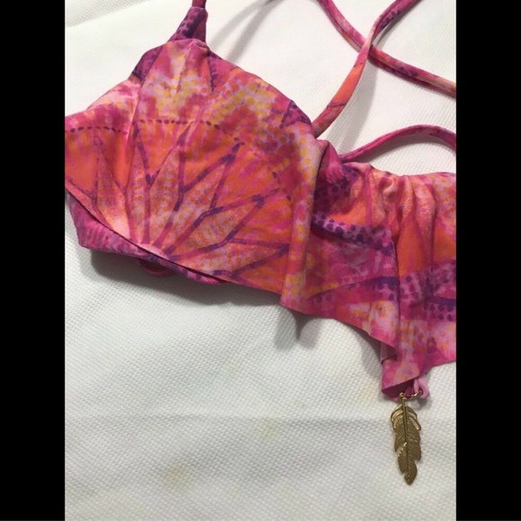 NWT ale BY ALESSANDRA‎ Island Fire Underwire Top [SZ Small ] Pink Purple - Picture 5 of 8